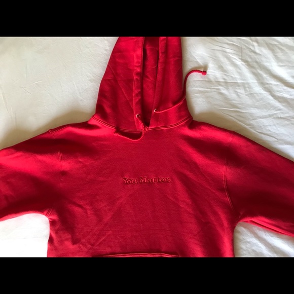 you matter hoodie red